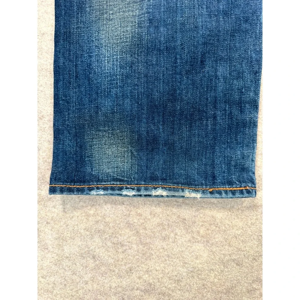 Levi's 501 Original Jeans Men 33x34 Blue Denim Button Fly Straight Leg Whiskered